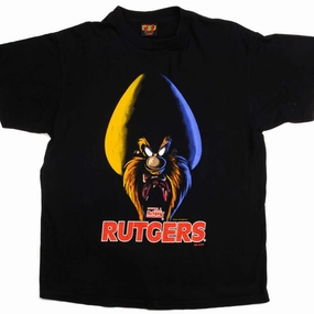 VINTAGE LOONEY TUNES N.J. RUTGERS TEE SHIRT 1994 SIZE LARGE MADE IN USA. LongLastingColor Daily Style