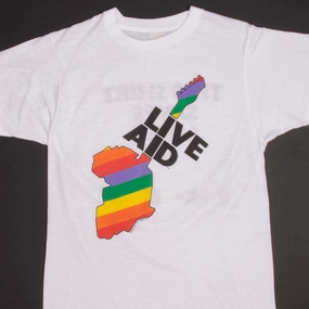 VINTAGE LIVE AID FOUNDATION CONCERT FESTIVAL 1985 TEE SHIRT SMALL MADE IN USA Comfy All-Day Timeless Fashion