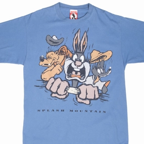 VINTAGE DISNEY SPLASH MOUNTAIN 1990S TEE SHIRT XL MADE IN USA Geometric Pattern Adult sophistication