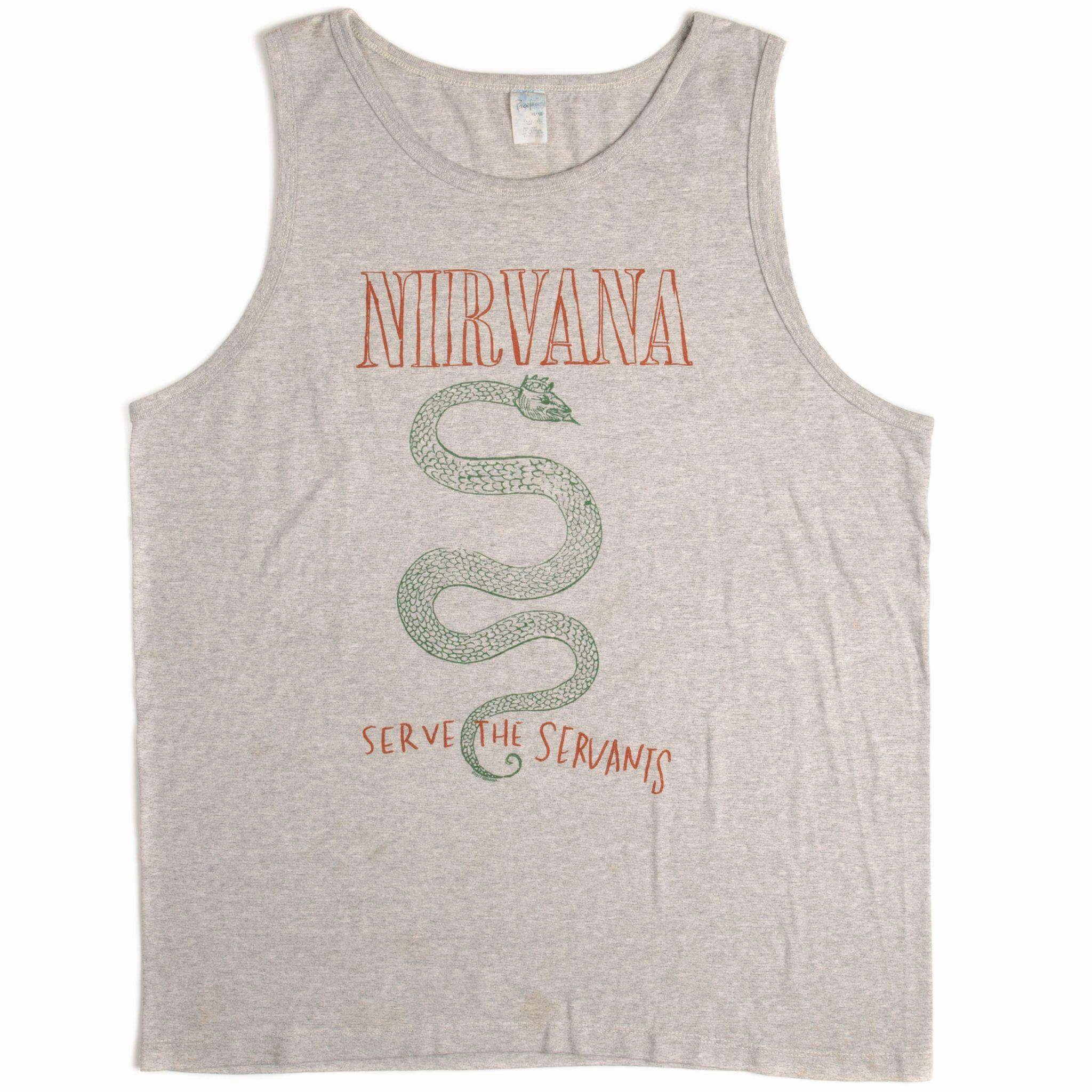 VINTAGE NIRVANA SLEEVELESS TEE SHIRT  tank top 1990s SIZE LARGE Casual Elegance