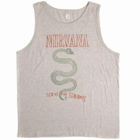 VINTAGE NIRVANA SLEEVELESS TEE SHIRT  tank top 1990s SIZE LARGE Casual Elegance