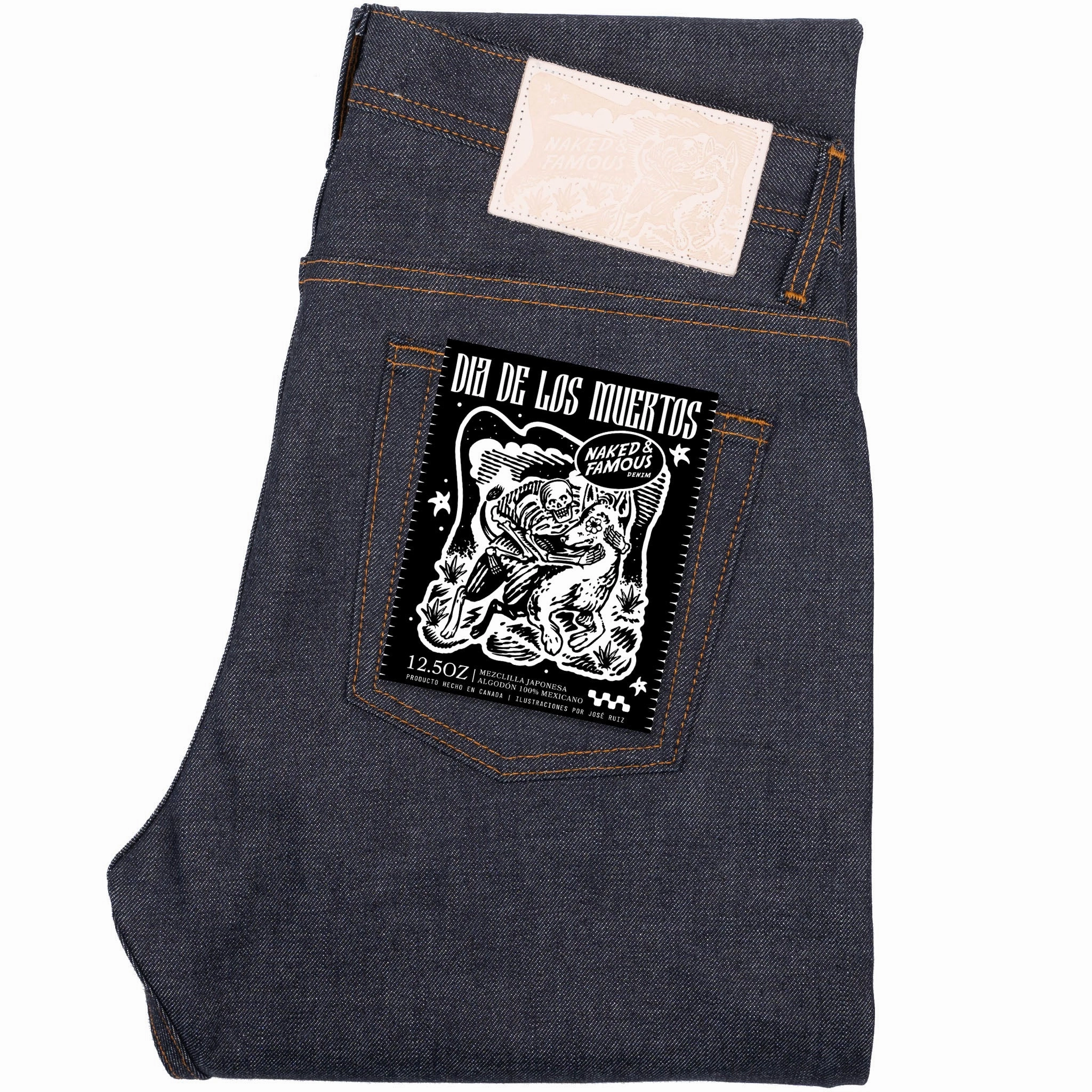 Natural Style Weird Guy - Dia De Los Muertos Selvedge - Indigo