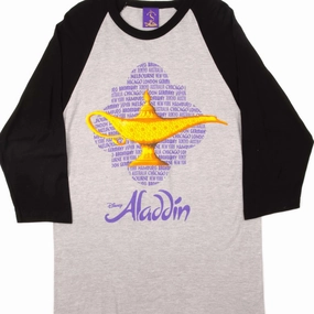 Active Style Trend Classic Smart VINTAGE DISNEY ALADDIN RAGLAN TEE SHIRT 90'S SIZE MEDIUM