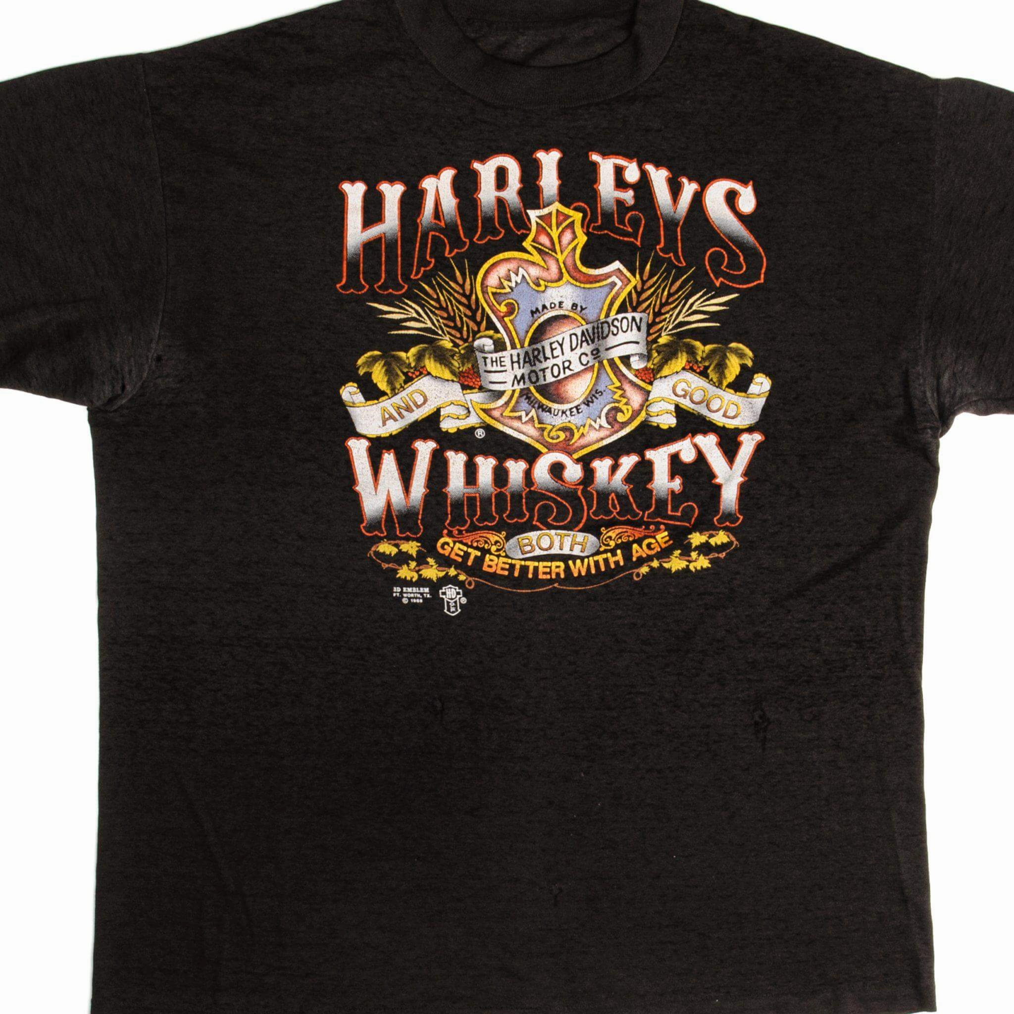 Cozy Performance VINTAGE 3D EMBLEM HARLEY DAVIDSON TEE SHIRT 1988 SIZE XL MADE IN USA