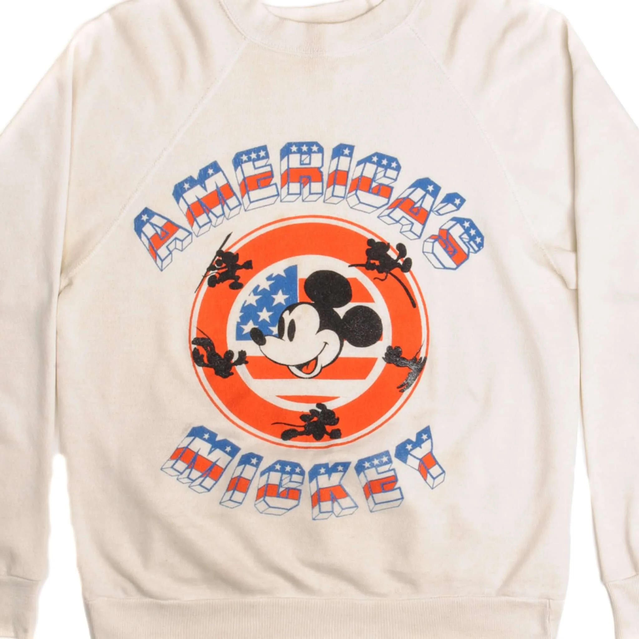 VINTAGE DISNEY AMERICA'S MICKEY SWEATSHIRT SIZE MEDIUM 1970s early 80s Beach Vacation