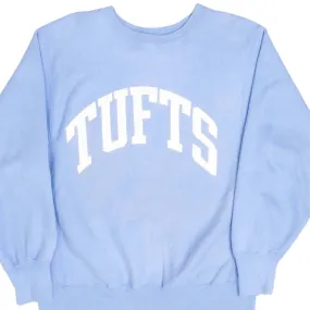 right for travel VINTAGE CHAMPION REVERSE WEAVE TUFTS UNIVERSITY SWEATSHIRT 1980S LARGE MADE USA