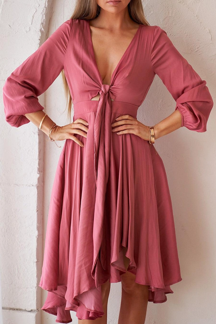 Dew Glow Balance Dress - Mauve