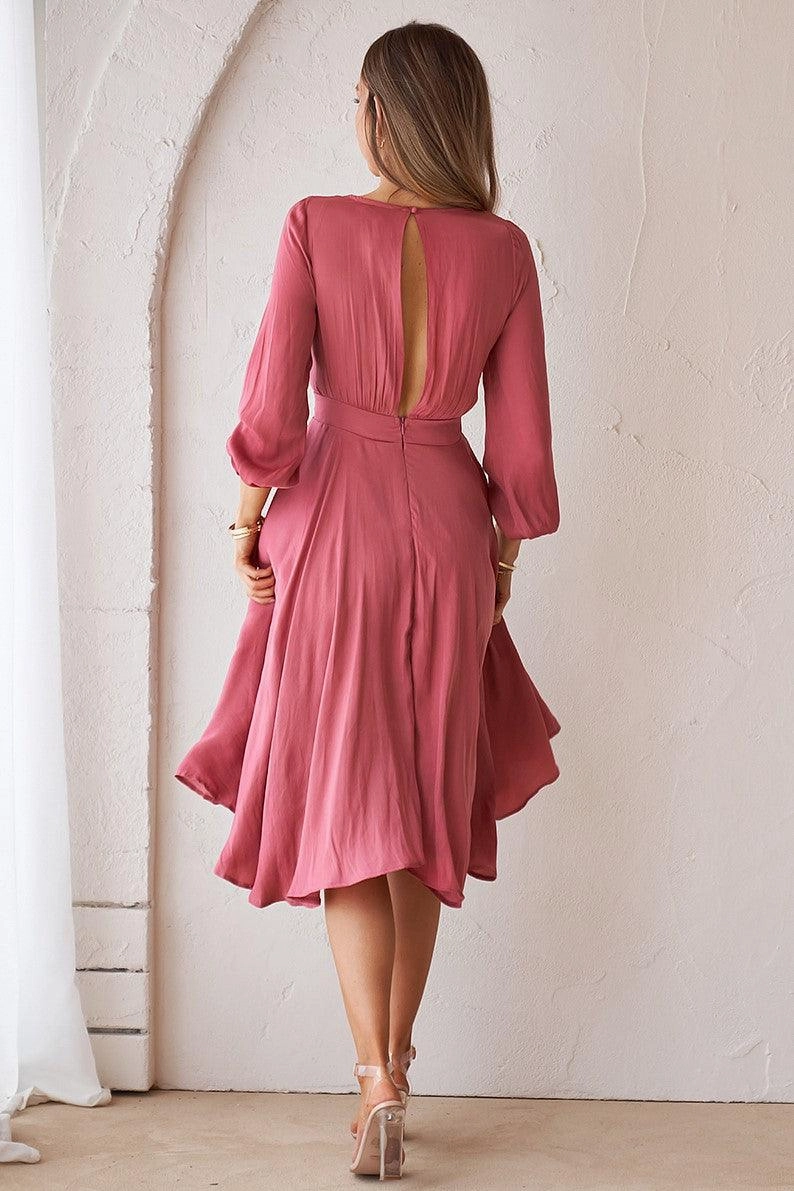 Balance Dress - Mauve Bold-Color Blush Shade