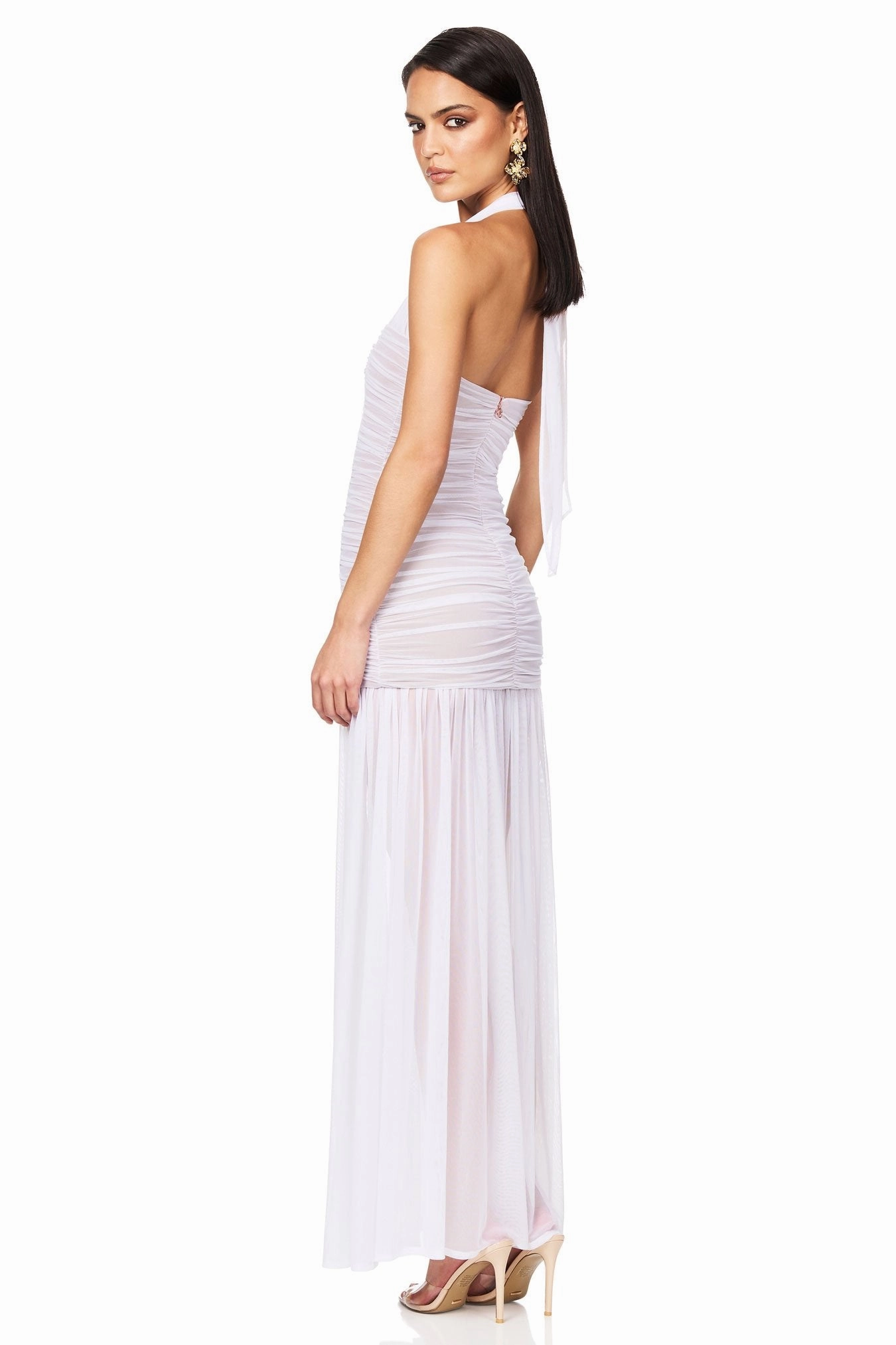 Nookie Thrill Gown - White Resort-Wear
