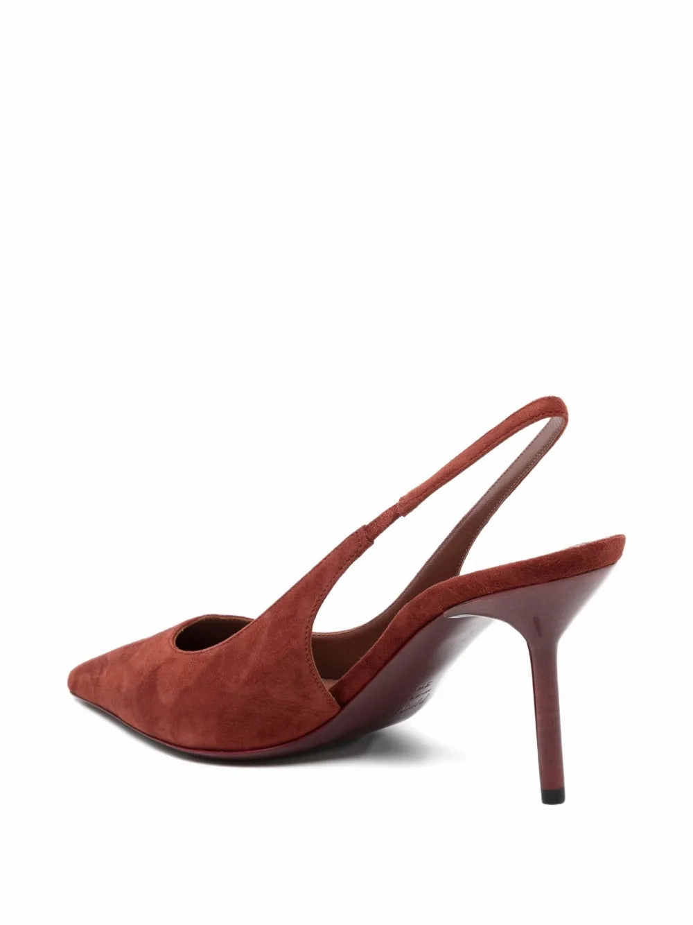 Block Heel Lidia Slingback in Brandy Suede