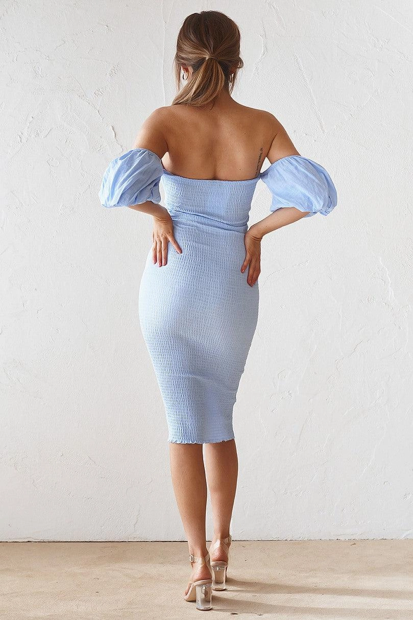 Relaxed-fit Sweetie Midi Dress - Baby Blue