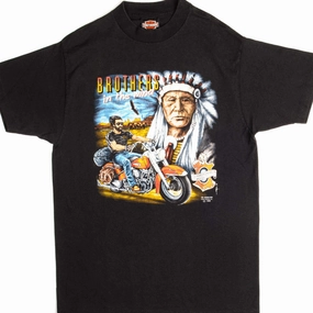 VINTAGE 3D EMBLEM HARLEY DAVIDSON TEE SHIRT 1990 SIZE MEDIUM MADE IN USA SlimFitDesign