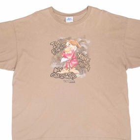 Cozy Wearable slim fit VINTAGE DISNEY SNOW WHITE GRUMPY DWARF TEE SHIRT 2000S 2XL