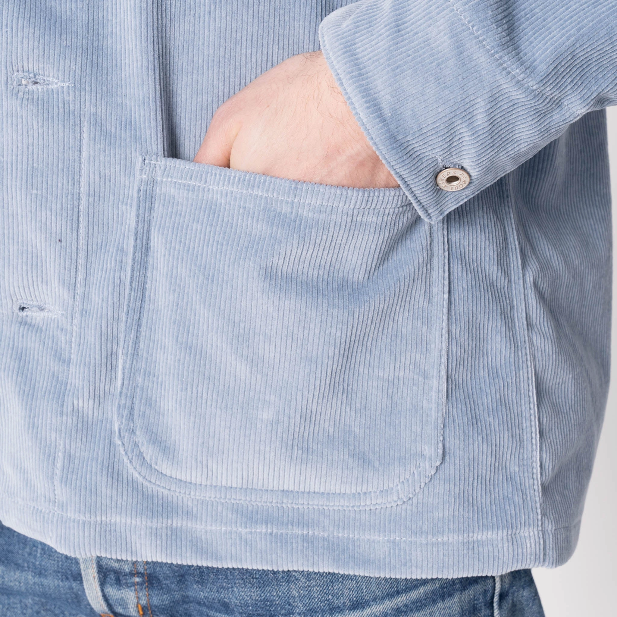 Chore Coat - Faded Corduroy Organic - Pale Indigo Wind Chill Loose-fit