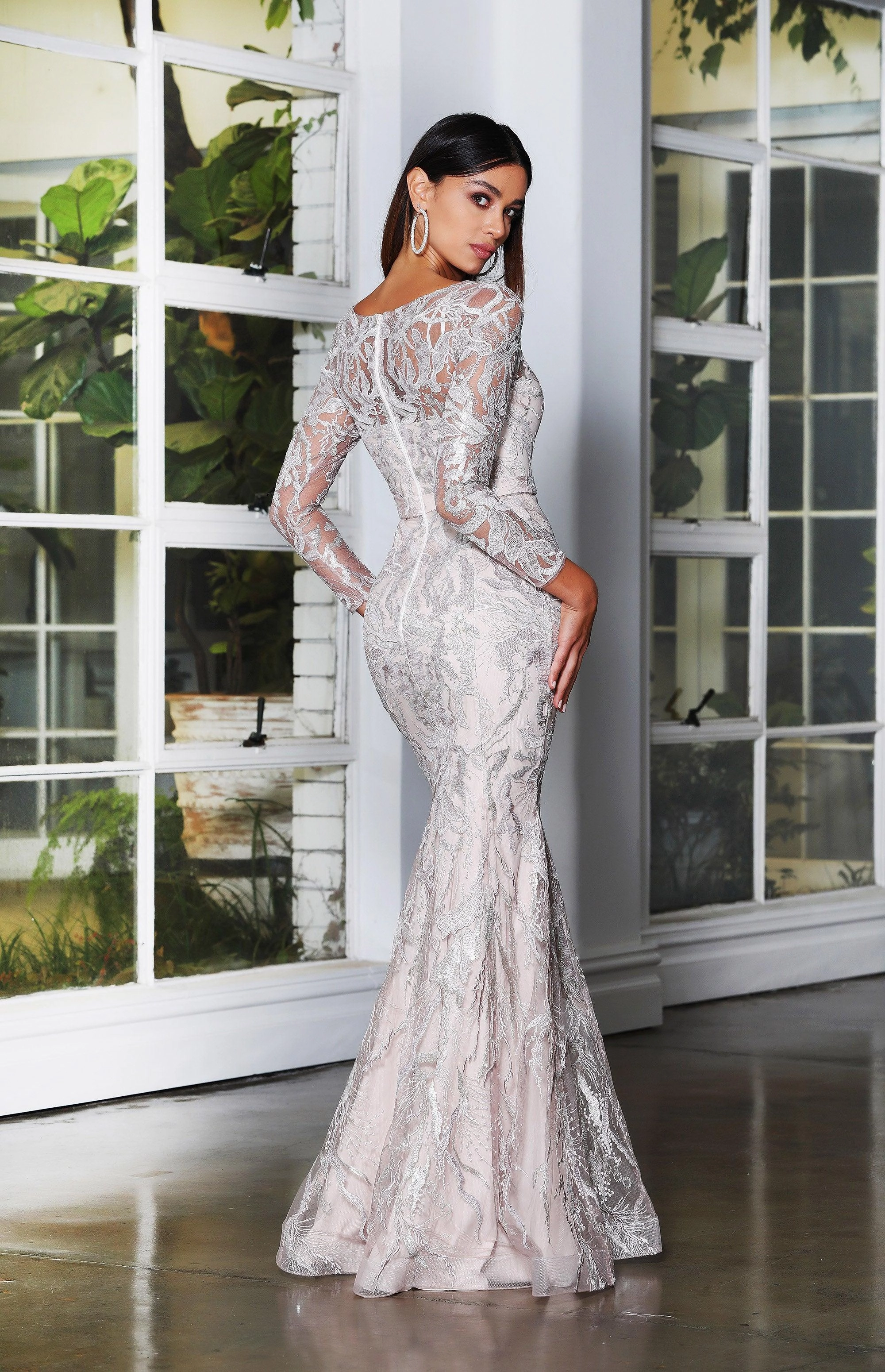 Layered Look Relaxed Waistband Cindy Gown - Blush