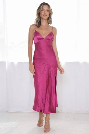 Dinner Outfit Zelda Dress - Fuchsia