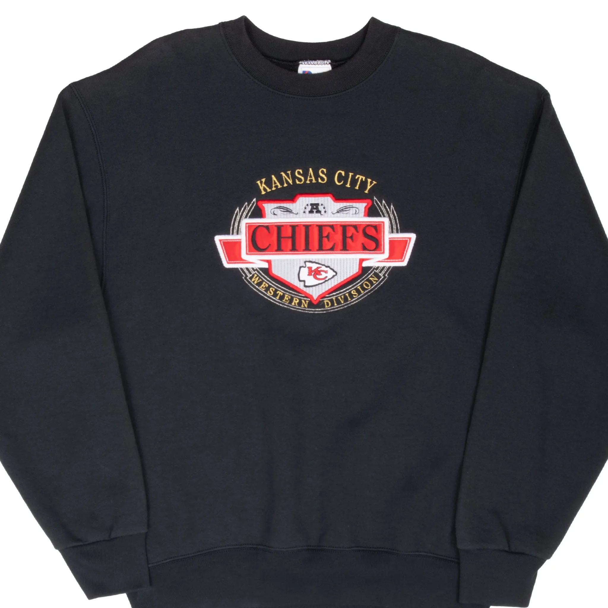 VINTAGE NFL KANSAS CITY CHIEFS EMBROIDERED 1990S SWEATSHIRT LARGE MADE IN USA Fashion Layering Cool Weather