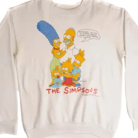VINTAGE THE SIMPSONS SWEATSHIRT 1990 SIZE MEDIUM MADE IN USA Street Scene Style Soft Layers