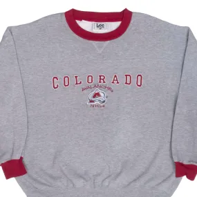 VINTAGE NHL COLORADO AVALANCHE EMBROIDERED SWEATSHIRT 1990S LARGE quick-drying Custom made