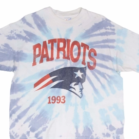 Easy Comfort VINTAGE NFL TIE DYE NEW ENGLAND PATRIOTS TEE SHIRT 1993 SIZE XL MADE IN USA