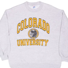 VINTAGE COLORADO UNIVERSITY SWEATSHIRT 1989 XL MADE IN USA graffiti print Cozy Style
