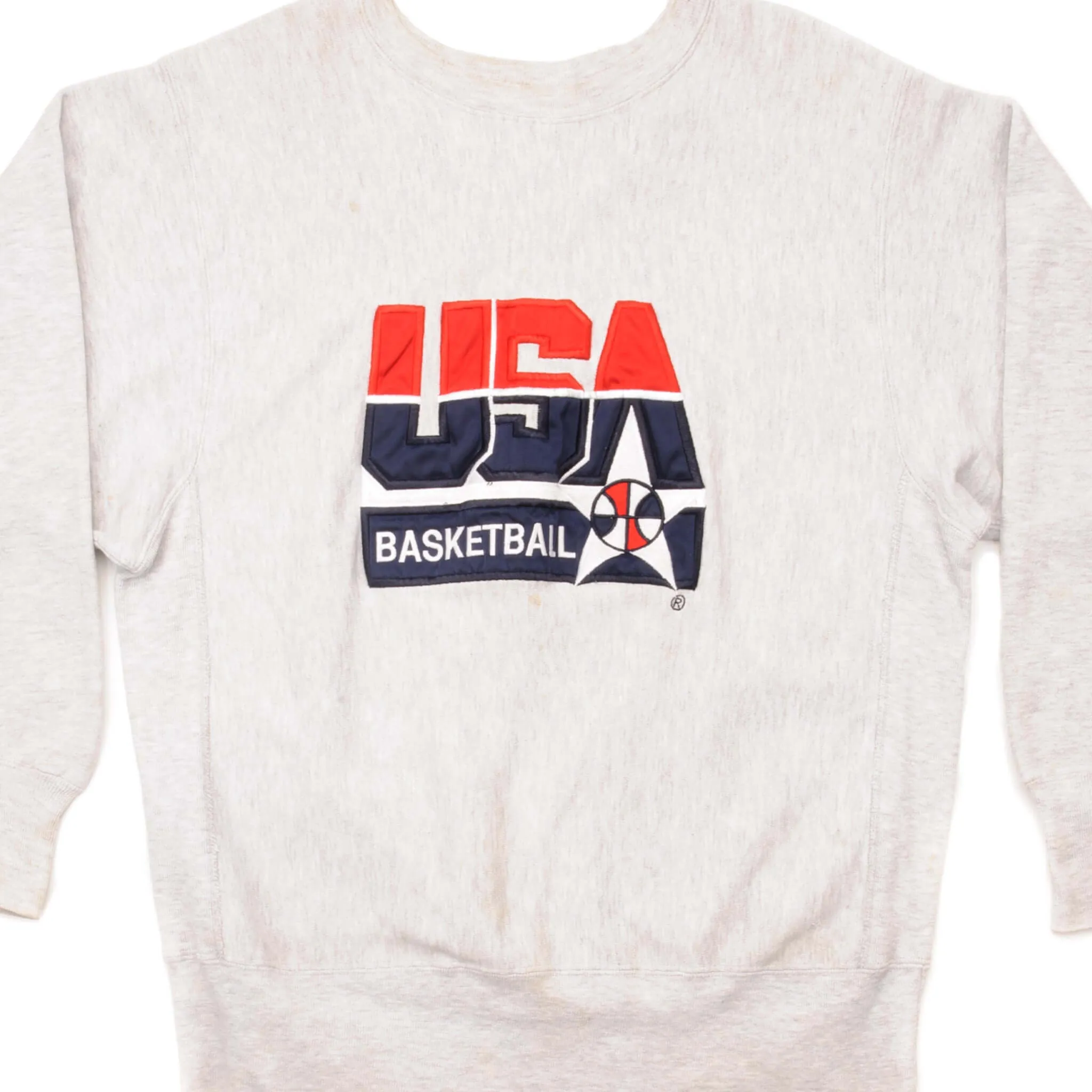 City Fit VINTAGE CHAMPION REVERSE WEAVE USA BASKETBALL SWEATSHIRT 1990-MID 1990'S SIZE LARGE MADE IN USA