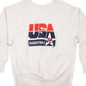 City Fit VINTAGE CHAMPION REVERSE WEAVE USA BASKETBALL SWEATSHIRT 1990-MID 1990'S SIZE LARGE MADE IN USA