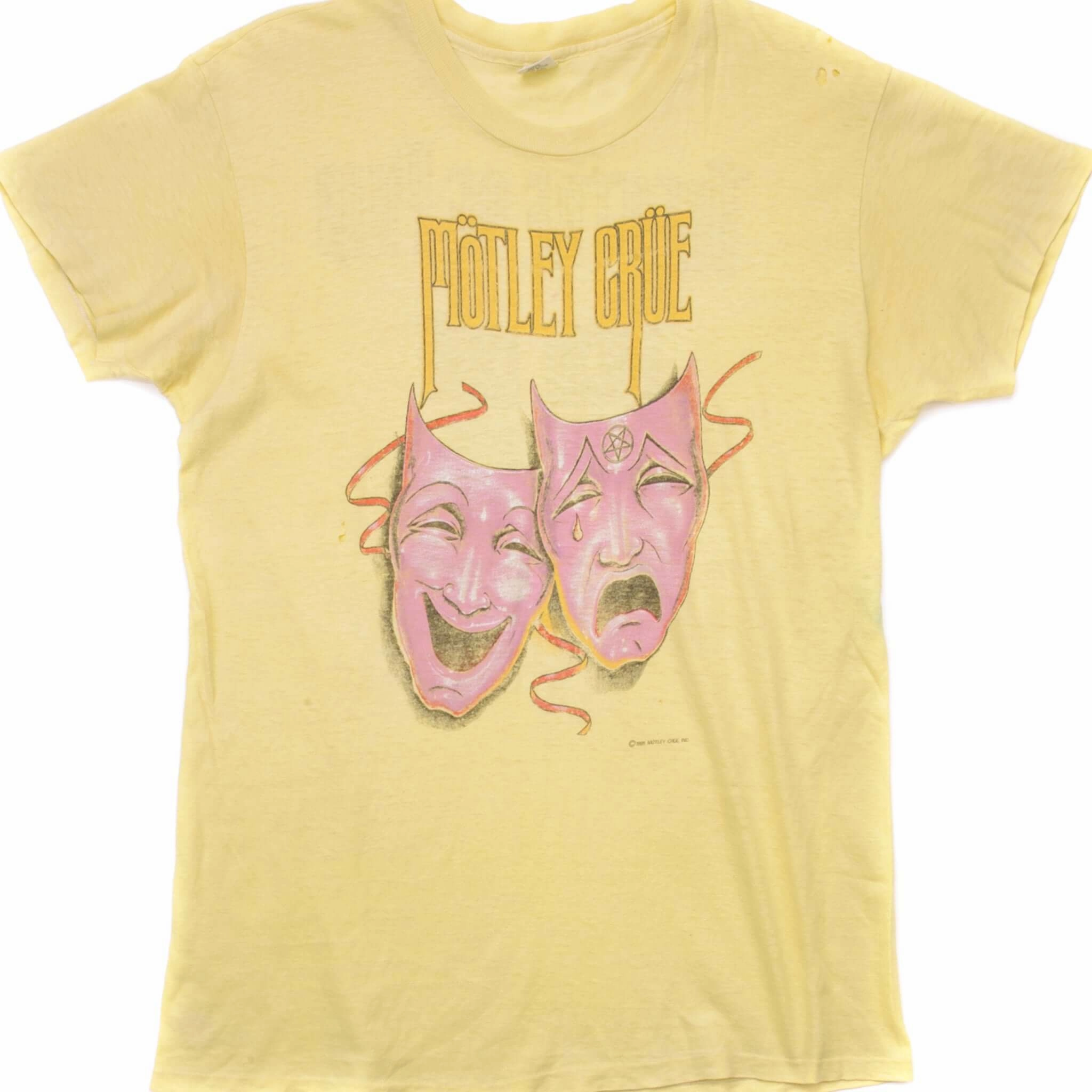 VINTAGE MOTLEY CRUE TEE SHIRT 1985 SIZE MEDIUM MADE IN USA Yoga class certified