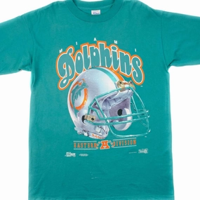 VINTAGE NFL MIAMI DOLPHINS TEE SHIRT 1992 SIZE LARGE MADE IN USA Chafe Free Armhole