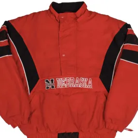 Preserve VINTAGE NCAA NEBRASKA HUSKERS 1990S HEAVY PULLOVER STARTER JACKET SIZE LARGE