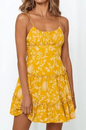 Anniversary-Event Tropicana Dress - Yellow