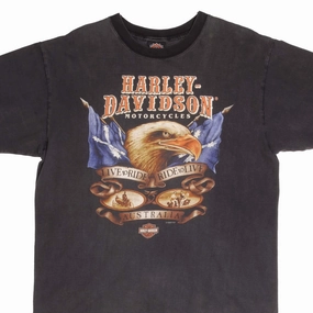 VINTAGE HARLEY DAVIDSON AUSTRALIA TEE SHIRT 1996 SIZE LARGE weekday wear
