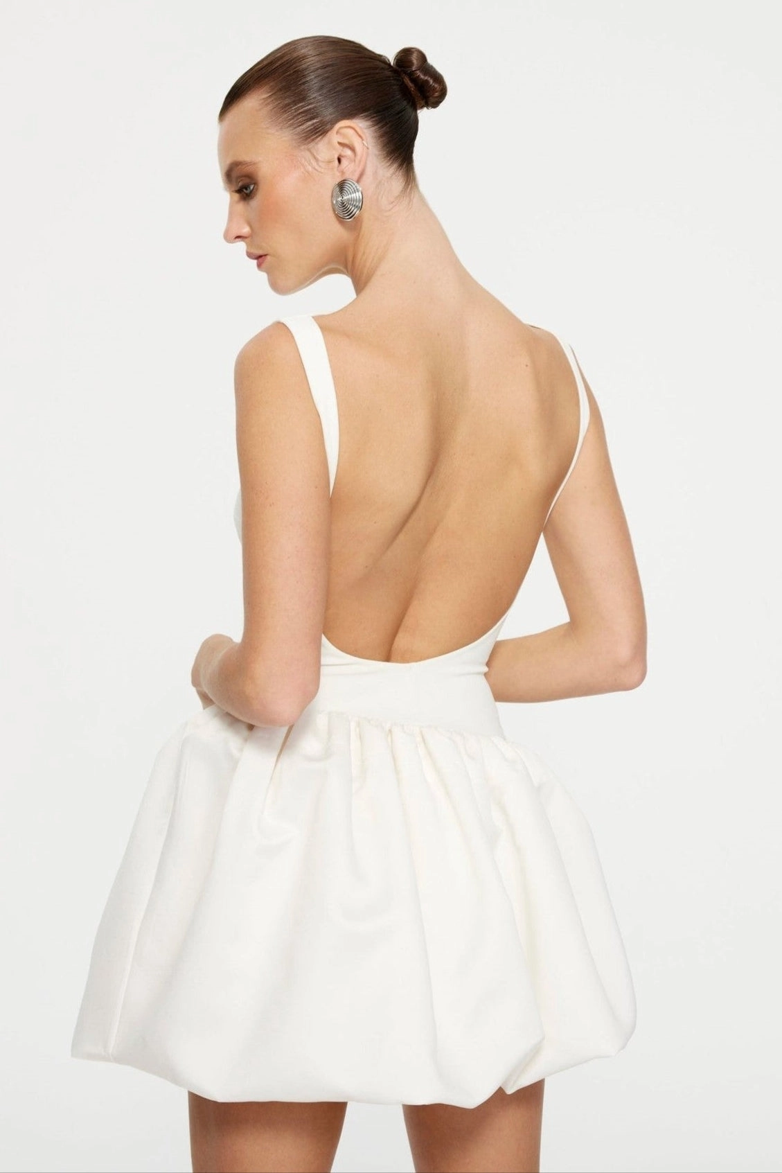 Light Drape Keke Mini Dress - Ivory