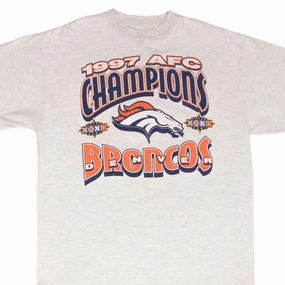 VINTAGE NFL DENVER BRONCOS AFC CHAMPIONS 1997 TEE SHIRT SIZE XL Moisture Management Daily Style Trend