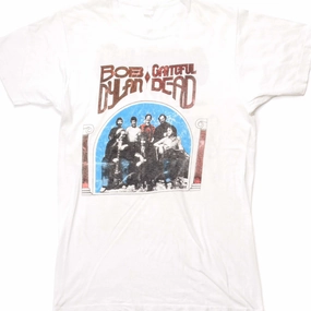 Unisex VINTAGE BOB DYLAN AND GRATEFUL DEAD TEE SHIRT 1987 SIZE SMALL