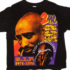 Comfy Casual Wear Versatile Wearable VINTAGE BOOTLEG 2PAC TEE SHIRT 1990's SIZE LARGE