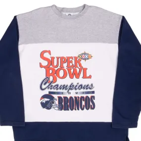 button detail VINTAGE NFL DENVER BRONCOS SUPER BOWL XXXII CHAMPIONS 1998 SWEATSHIRT XL