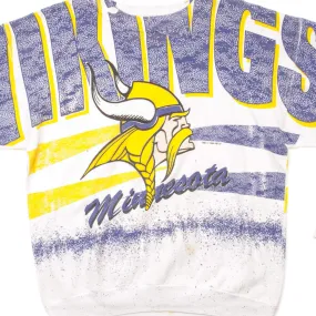 VINTAGE NFL MINNESOTA VIKINGS SWEATSHIRT 1994 SIZE XL MADE IN USA patch accents