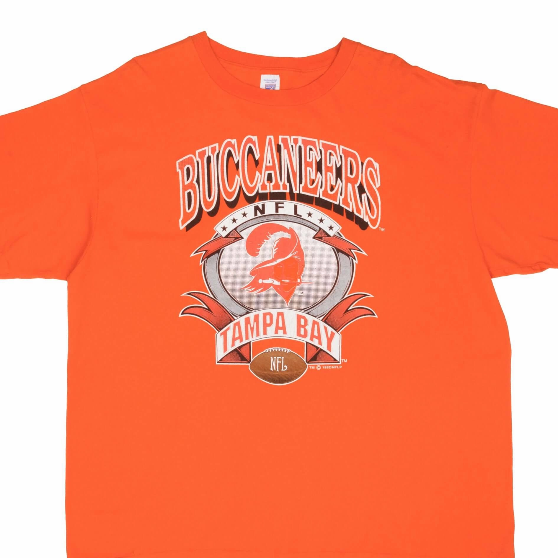 VINTAGE NFL TAMPA BAY BUCCANEERS 1992 TEE SHIRT SIZE 2XL MADE IN USA Chill Comfort