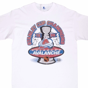 Effortless Comfort Design VINTAGE NHL COLORADO AVALANCHE STANLEY CUP CHAMPIONS 1996 TEE SHIRT XL