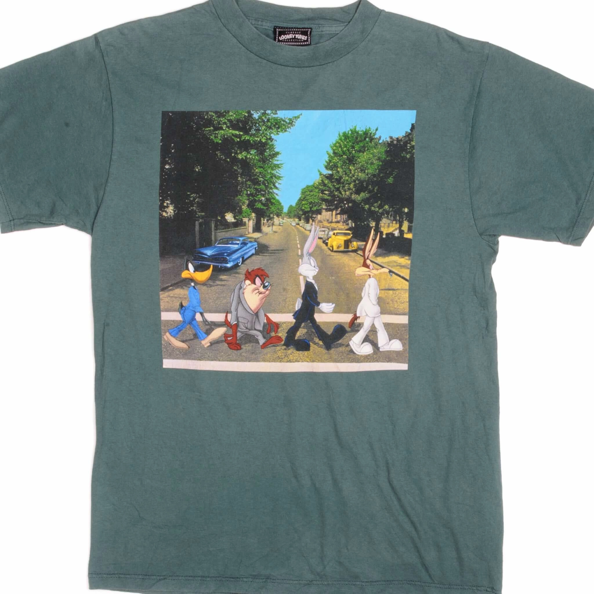 VINTAGE LOONEY TUNES THE BEATLES STYLE TEE SHIRT 1997 SIZE LARGE Office Wear Casual Essentials Wear