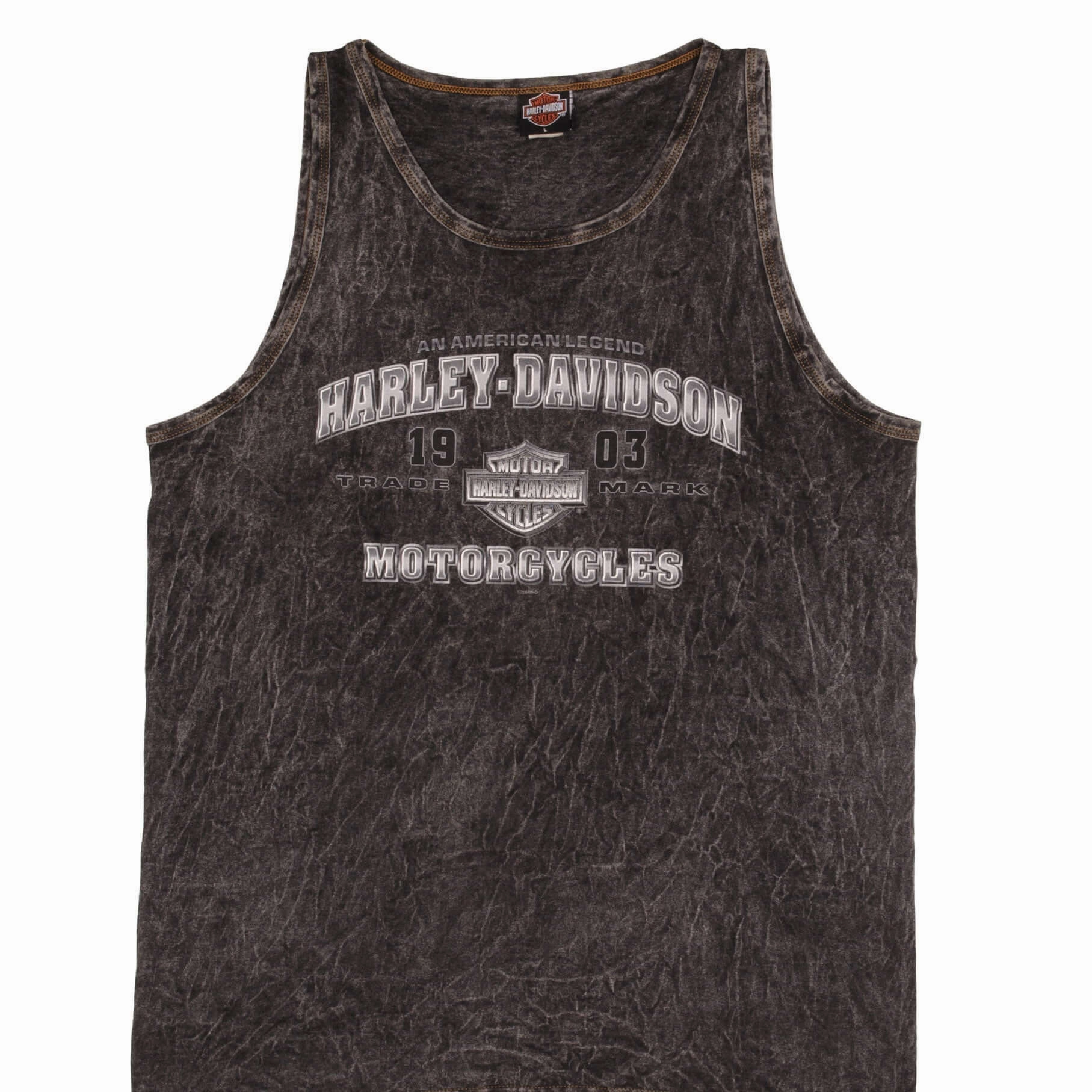 VINTAGE HARLEY DAVIDSON THUNDERBOLT TANK TOP TEE SHIRT 2004 LARGE MADE IN USA Comfy Essentials Wear Lightweight Shirt