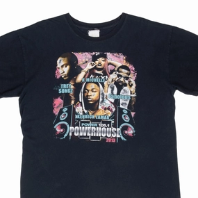 Spring Freshness monochromatic VINTAGE POWERHOUSE 2013 KENRICK LAMAR 2 CHAINZ RAP  HIP HOP TEE SHIRT XL