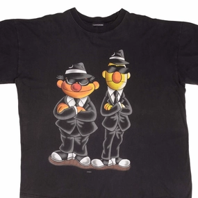 Long Sleeve Comfy Vibe VINTAGE SESAME STREET BERT AND ERNIE SECRET AGENTS 1990S TEE SHIRT SIZE 2XL