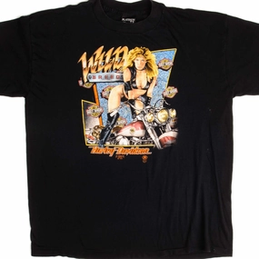 Hygroscopic Fiber Layering Fashion VINTAGE 3D EMBLEM HARLEY DAVIDSON TEE SHIRT 1988 SIZE XL MADE IN USA