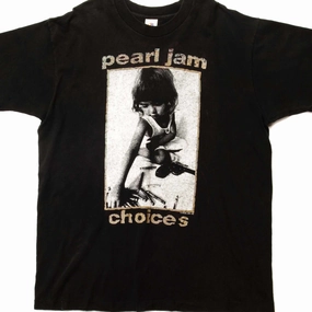 VINTAGE PEARL JAM CHOICES TEE SHIRT 1992 SIZE XL MADE IN USA Oeko Tex Certified School Uniform