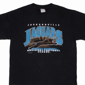 VINTAGE NFL JACKSONVILLE JAGUARS TEE SHIRT 1993 SIZE XL MADE IN USA Layered Hem Design
