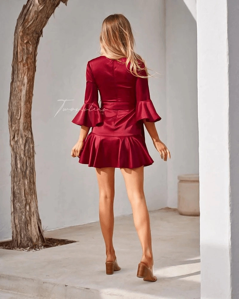 Constance Dress - Red Eye Appeal Elegant Waist