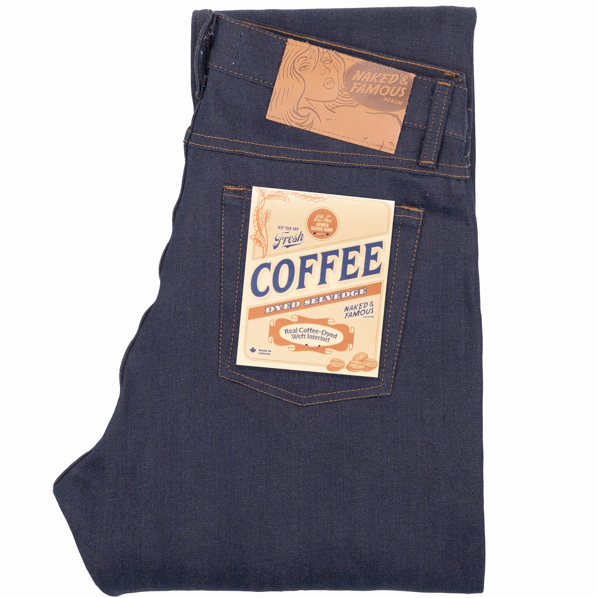 Weird Guy - Coffee Dye Selvedge - Indigo Non Stretch Denim