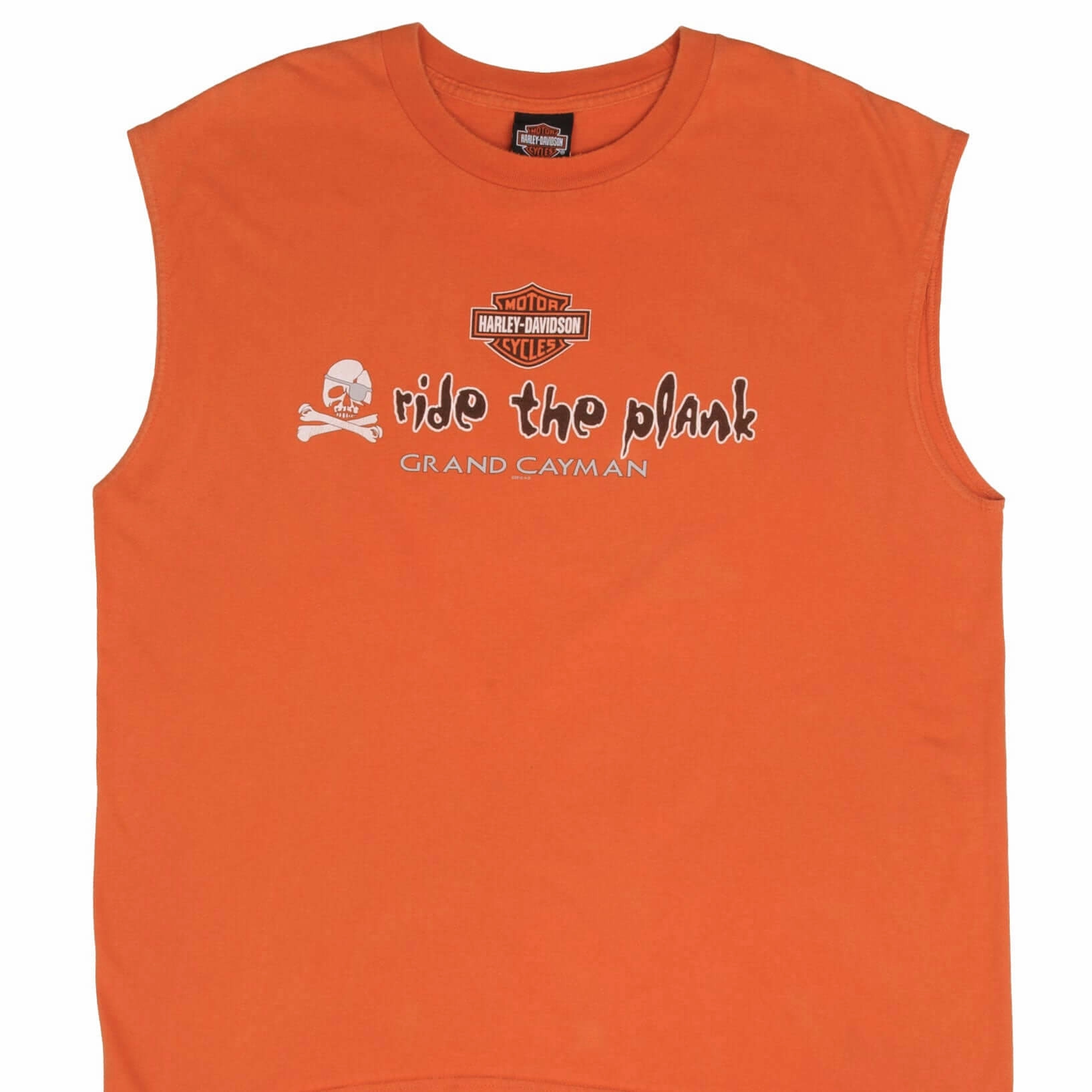elastic waistband VINTAGE HARLEY DAVIDSON PIRATE GRAND CAYMAN 2011 TANK TOP TEE SHIRT SIZE XL